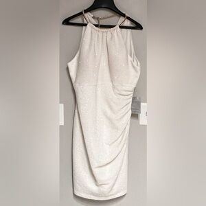 Eliza J Glittering Cream Dress